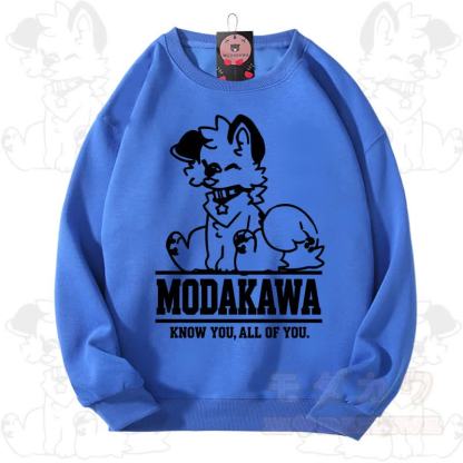 MODAKAWA X popipeko Kawaii Puppy Graphic Unisex Sweatshirt - Blue - 3XL - image 14