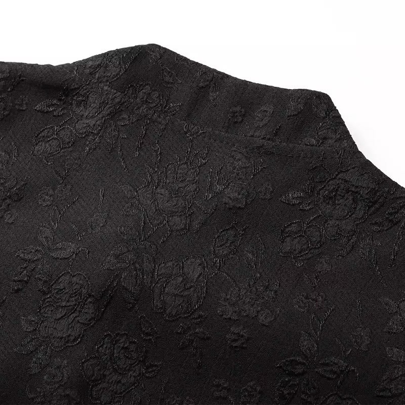 Vintage Buckle Top Flower Print Horse-face Skirt - image 7
