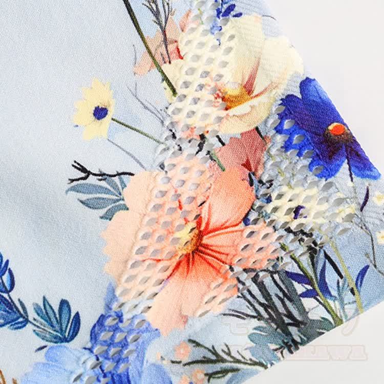 Floral Graphic Cross Back Sports Top Shorts Matching Outfit - image 9