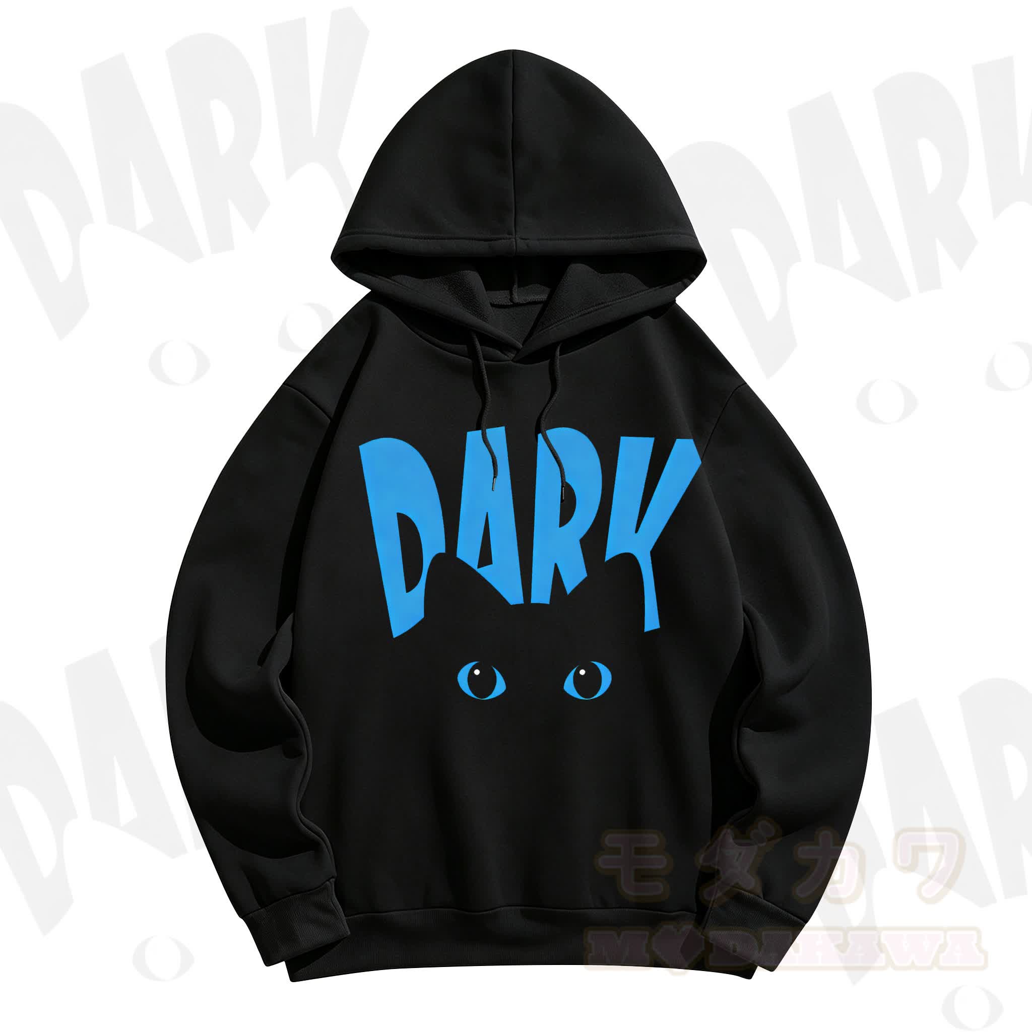 MODAKAWA DARK Graphic Hoodie Sweatshirt - Blue - 5XL - image 3