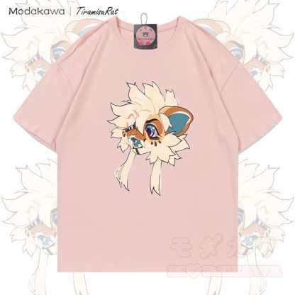 MODAKAWA X TiramisuRat Fluffy Rat Graphic 100% Cotton T-shirt - Pink - 5XL - image 4