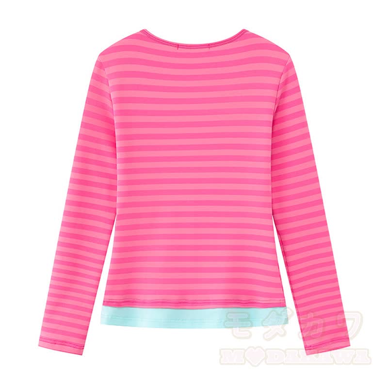  High Quality Durable Press Stripe Long Sleeve Top Floral Embroidery Pants Two Pieces Set - image 4