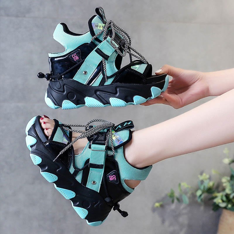 Lace-up Open Toe Platform Sandals - image 1