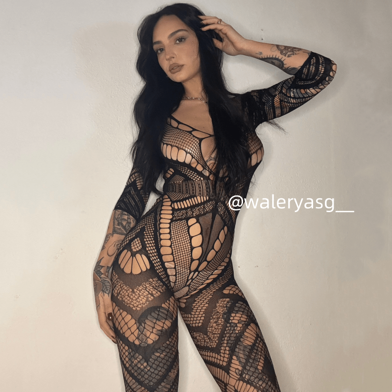 Sexy Hollow Out See-through Backless Jumpsuit Lingerie - image 2