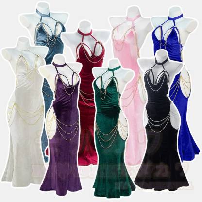 Sexy Halter Hollow Out Backless Chain Fishtail Dress⁠ - image 2