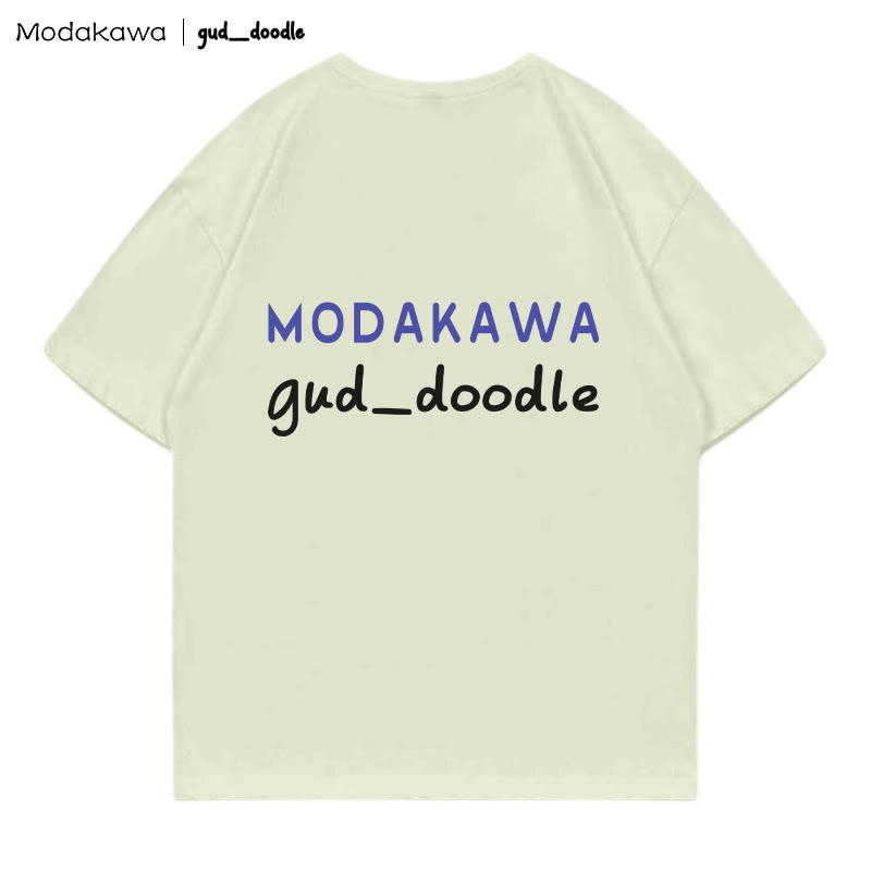 MODAKAWA X gud_doodle Kitty Shark Print T-shirt - image 4