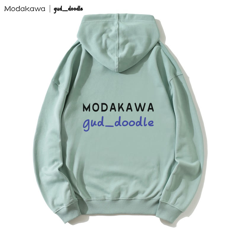 MODAKAWA X gud_doodle Kitty Shark Print Loose Hoodie - image 2