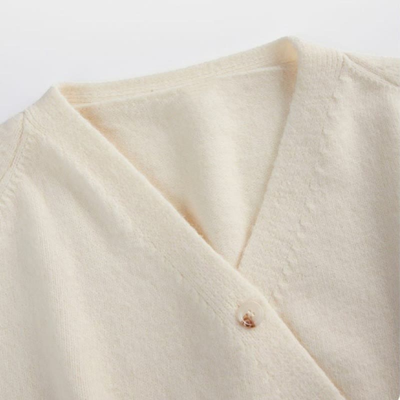 V-neck Knit Cardigan Wide Leg Pants Two Pieces Set - image 4