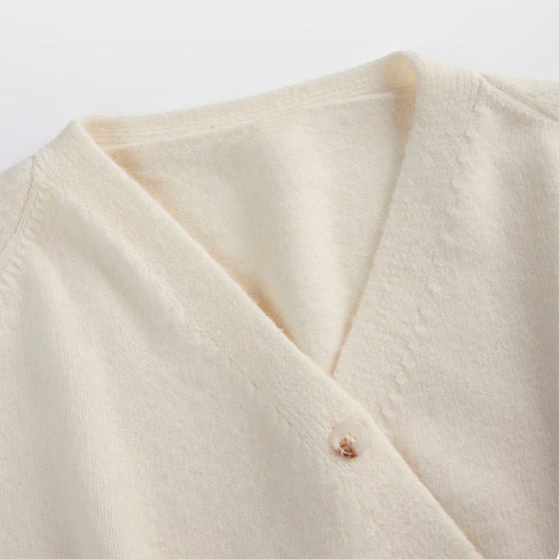 V-neck Knit Cardigan Wide Leg Pants Two Pieces Set - image 4