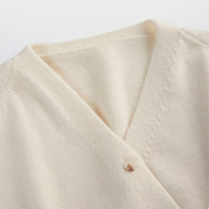 V-neck Knit Cardigan Wide Leg Pants Two Pieces Set - image 4