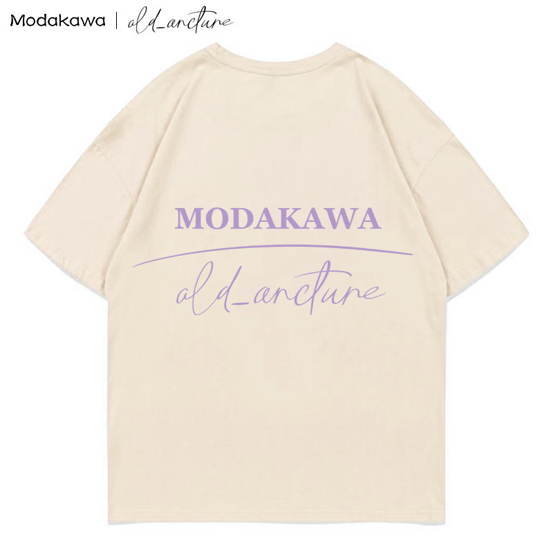 MODAKAWA X  old_arcture Blueberry Cake Letter Print T-shirt - image 2