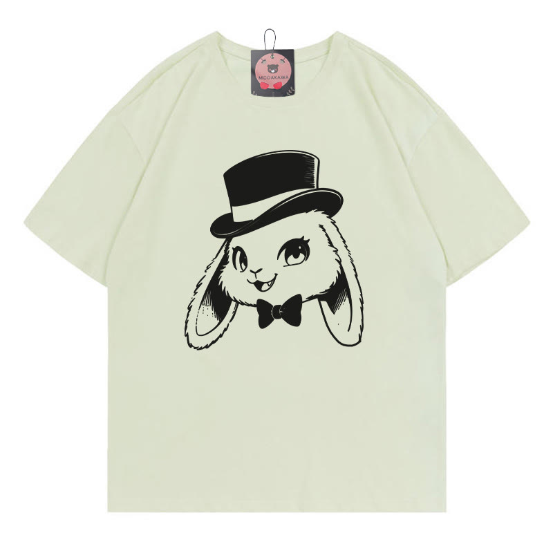 IMODAKAWA Classy Bunny Print T-shirt - Green - 5XL - image 2