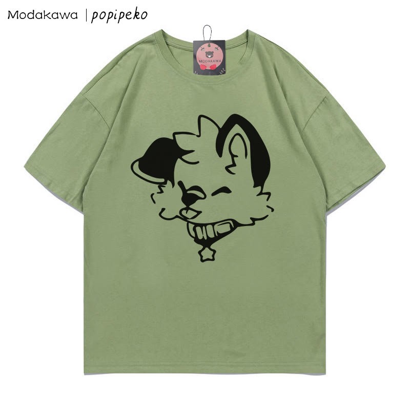 MODAKAWA X popipeko Puppy Print T-shirt - Green - 5XL - image 2