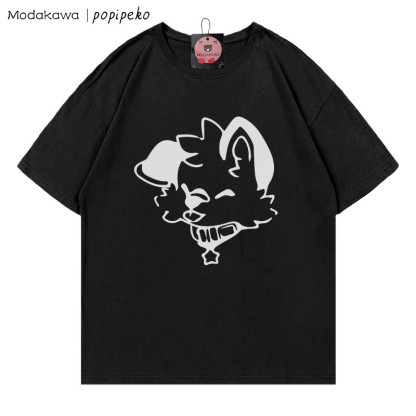 MODAKAWA X popipeko Puppy Print T-shirt - Black - 5XL - image 4