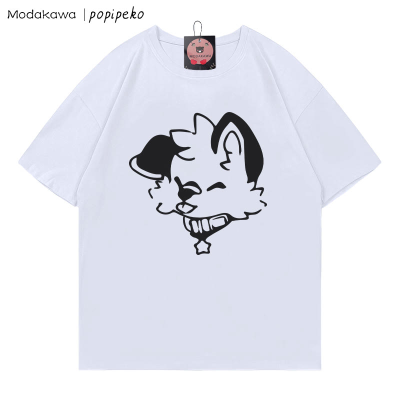 MODAKAWA X popipeko Puppy Print T-shirt - White - 5XL - image 3