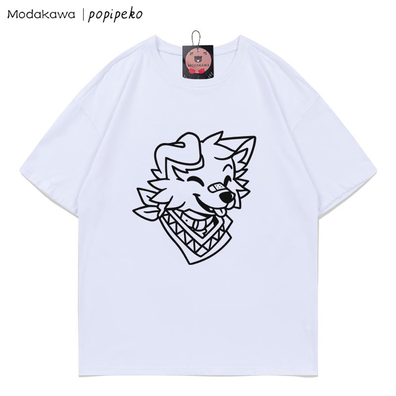 MODAKAWA X popipeko Puppy Print T-shirt - White - 5XL - image 2