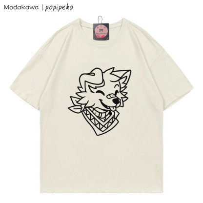 MODAKAWA X popipeko Puppy Print T-shirt - Beige - 5XL - image 1