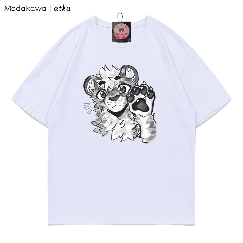 MODAKAWA X atka Tiger Paw Wave Graphic T-shirt - White - 5XL - image 2
