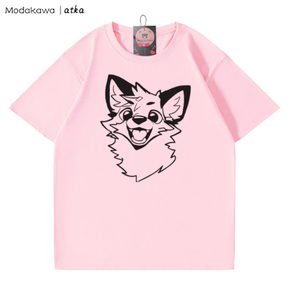 MODAKAWA X atka Fox Print T-shirt - Pink - 5XL - image 1