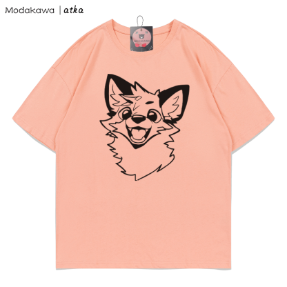 MODAKAWA X atka Fox Print T-shirt - Peach - 5XL - image 2