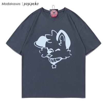 MODAKAWA X popipeko Puppy Print T-shirt - Grey - 5XL - image 6