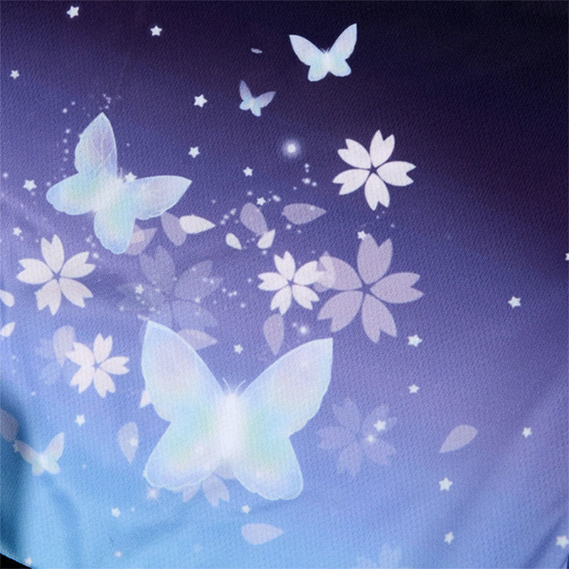 Gradient Butterfly Flower Print Casual Shorts - image 2