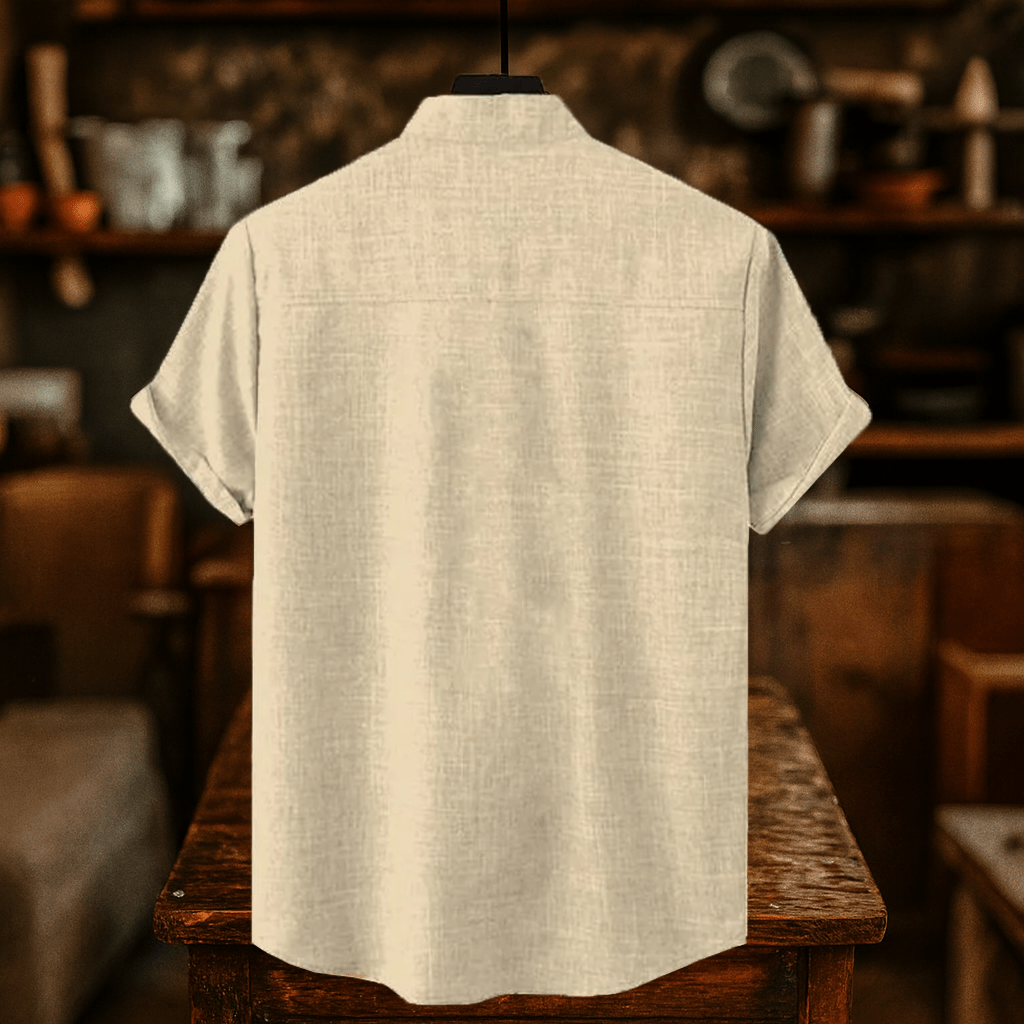 Classic Calligraphic Cat Volcano Burst Print Short Sleeve Shirt - image 2