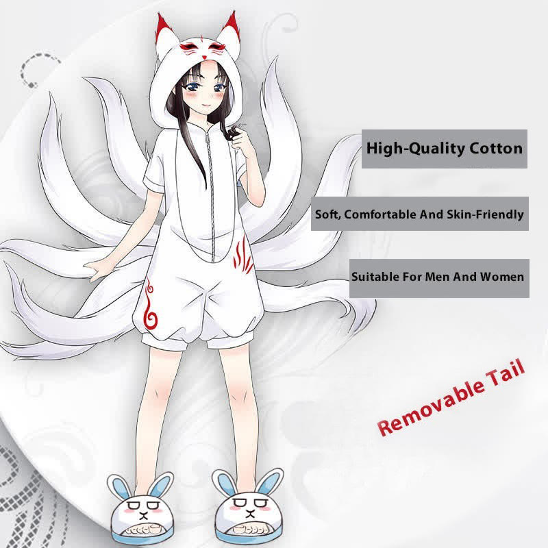 Cute Cartoon One-Piece Jumpsuit Pajamas With Slippers - A - 2XL - image 1