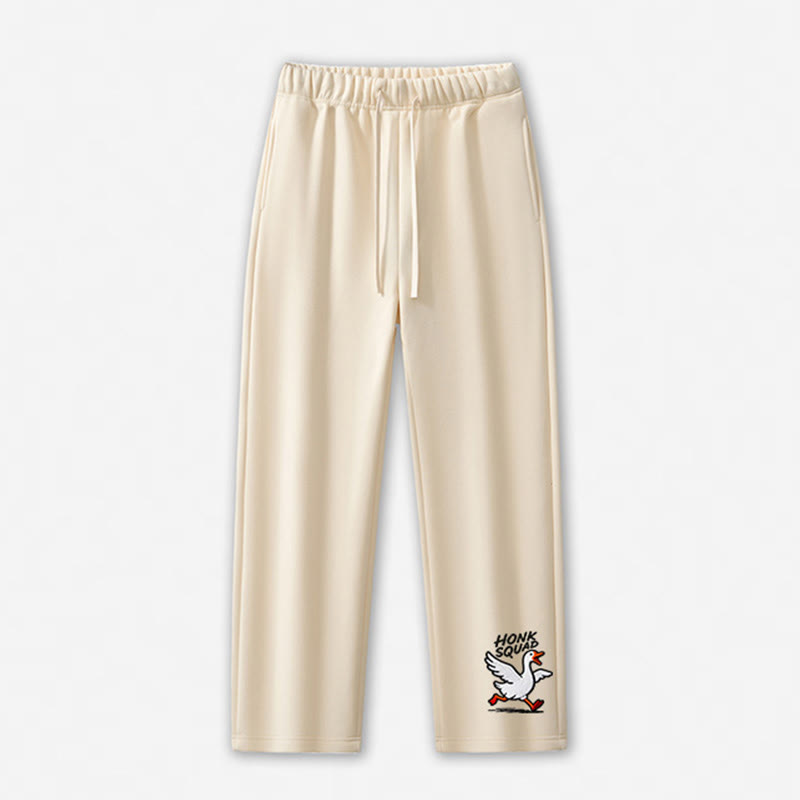 HONK SQUAD Running Goose Graphic Casual Pants - Apricot - 5XL - image 3