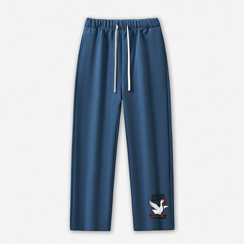 HONK SQUAD Running Goose Graphic Casual Pants - Dark Blue - 5XL - image 1