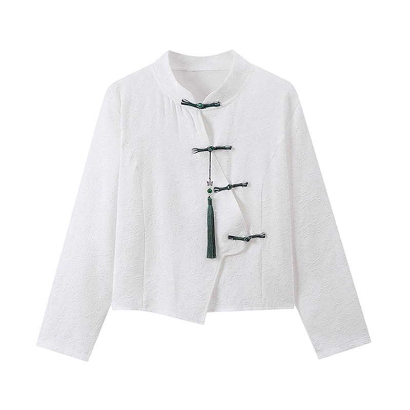 Vintage Buckle Top Flower Print Horse-face Skirt - White Top - XL - image 4