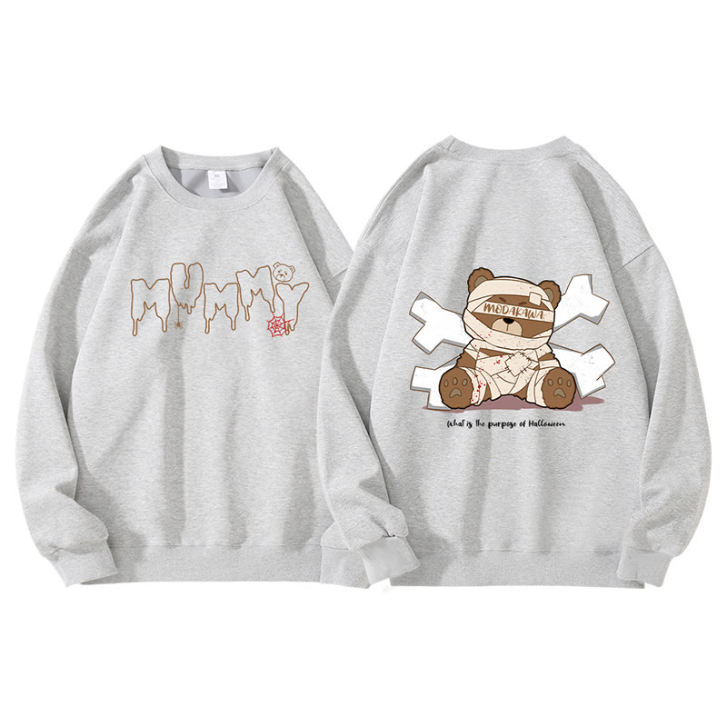 MODAKAWA MUMMY Bear Graphic Unisex Sweatshirt - image 1