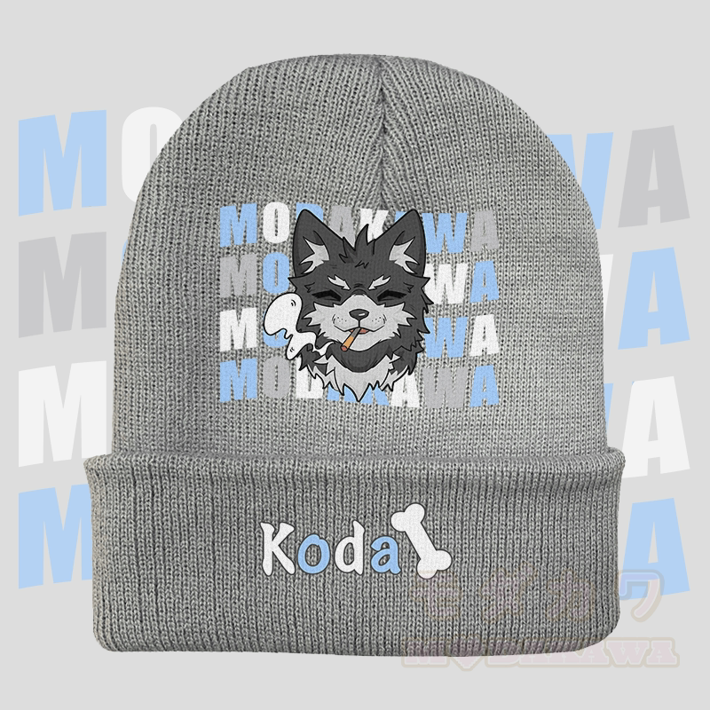 MODAKAWA Koda Smoking Graphic Knitted Hat - Grey - 36-60 cm - image 2