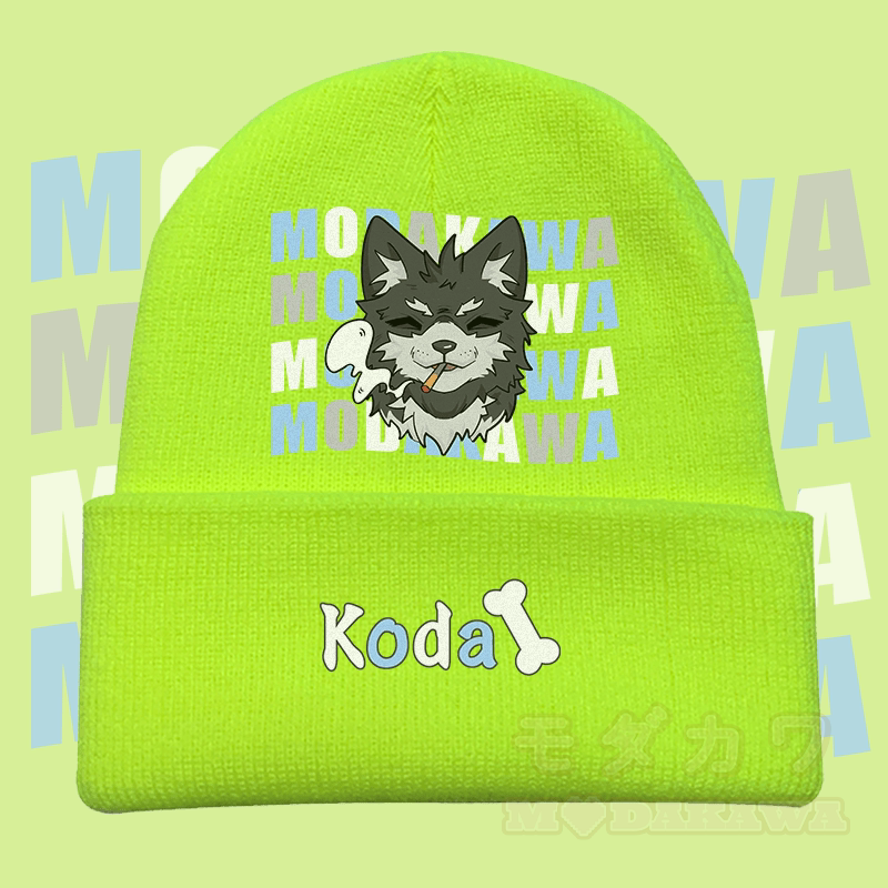 MODAKAWA Koda Smoking Graphic Knitted Hat - Green - 36-60 cm - image 1