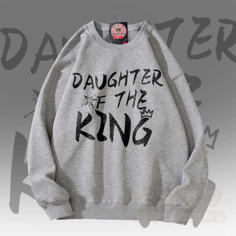 MODAKAWA DAUGHTER OF THE KING Graphic Unisex Sweatshirt - Dark Grey - 5XL - image 2