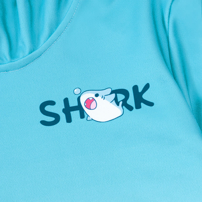 MODAKAWA Gradient Shark Hooded Sweatshirt Dress With Side Pockets - image 3