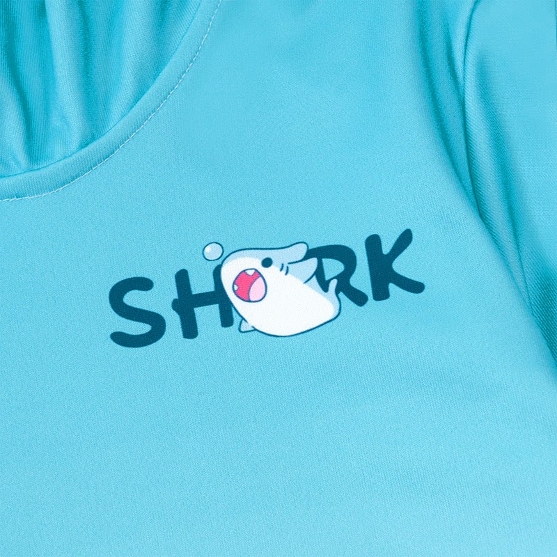 MODAKAWA Gradient Shark Hooded Sweatshirt Dress With Side Pockets - image 3