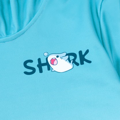 MODAKAWA Gradient Shark Hooded Sweatshirt Dress With Side Pockets - image 3