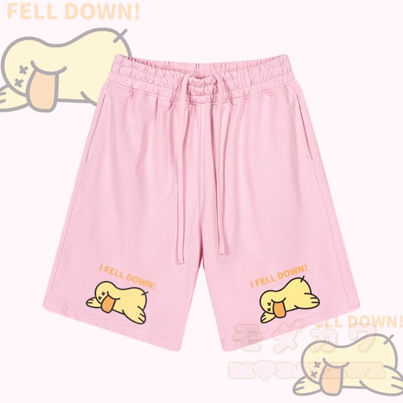 MODAKAWA I FELL DOWN Duck Graphic Drawstring Shorts - Pink - 2XL - image 2