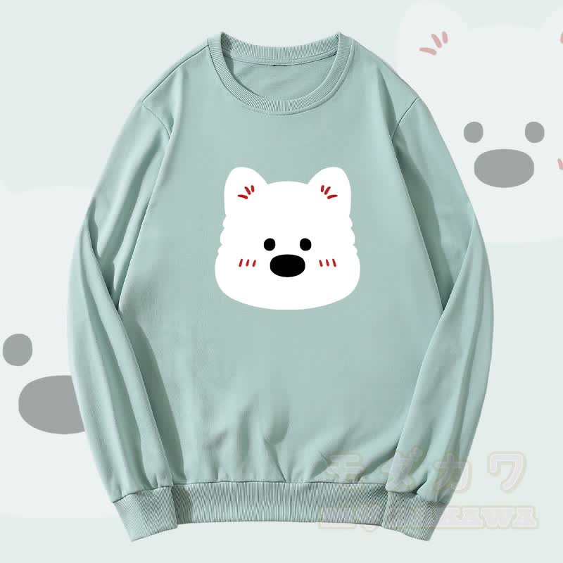 MODAKAWA Cute Bear Graphic Unisex Sweatshirt - Green - 5XL - image 2