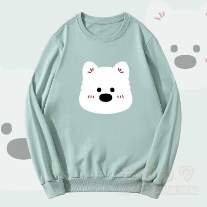 MODAKAWA Cute Bear Graphic Unisex Sweatshirt - Green - 5XL - image 2