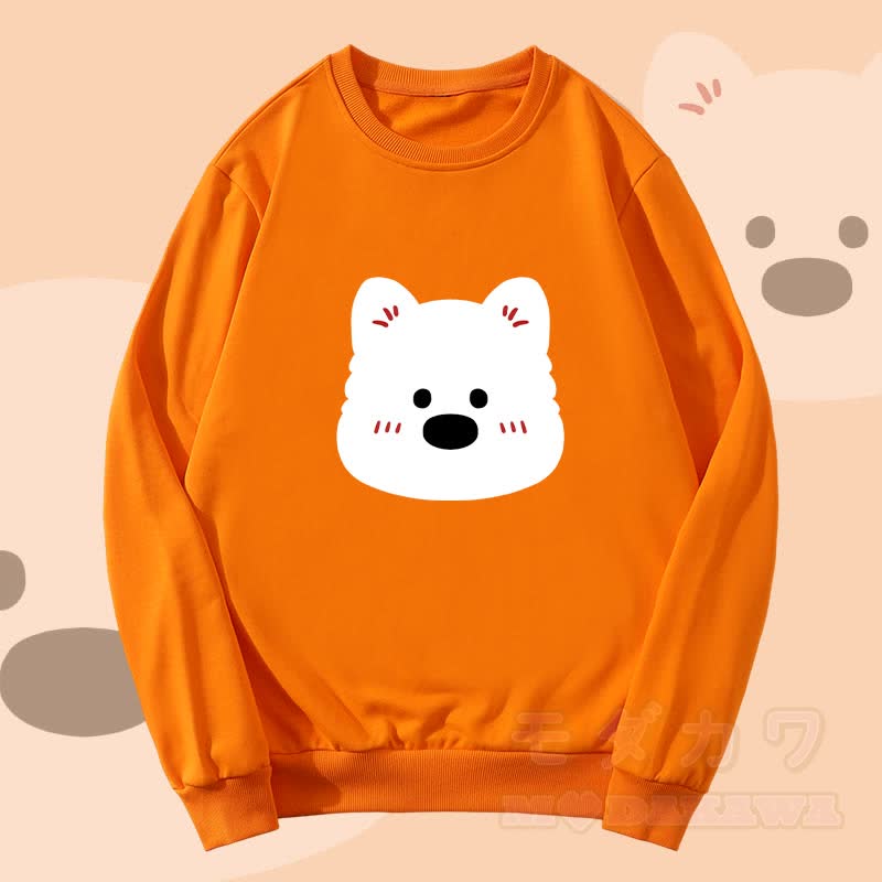 MODAKAWA Cute Bear Graphic Unisex Sweatshirt - Orange - 5XL - image 1