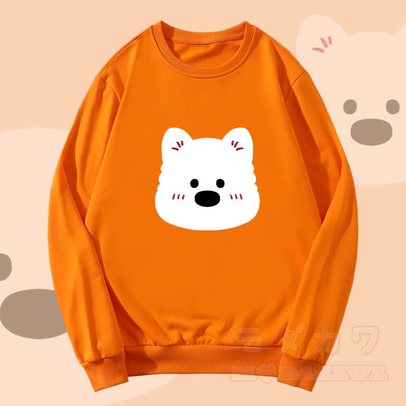 MODAKAWA Cute Bear Graphic Unisex Sweatshirt - Orange - 5XL - image 1
