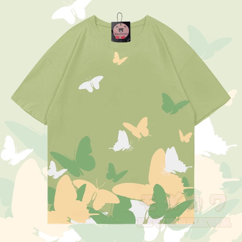MODAKAWA Butterfly Graphic All Over Print T-shirt - image 1