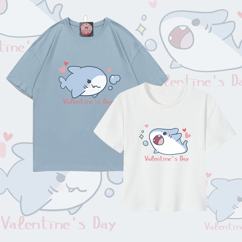 MODAKAWA Cheerful Shark Graphic Couple Top - image 1