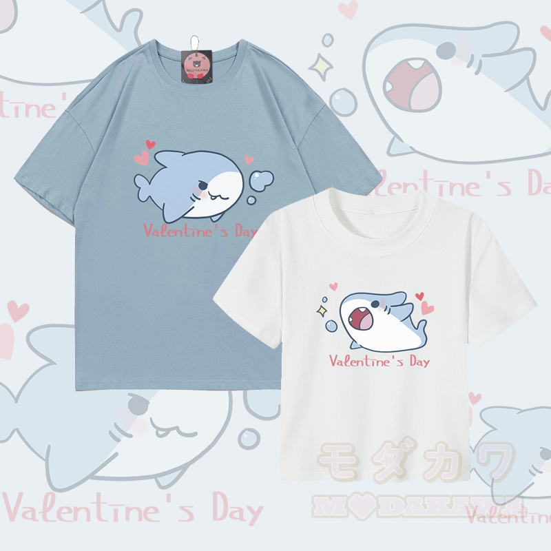 MODAKAWA Cheerful Shark Graphic Couple Top - image 1