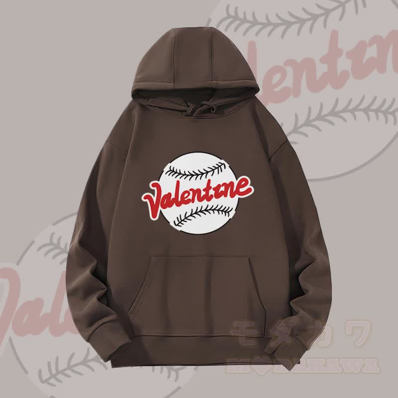 MODAKAWA VALENTINE Baseball Graphic Heavyweight Hoodie - Brown - 2XL - image 2