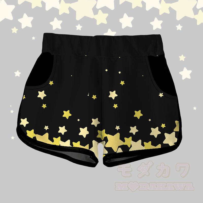 MODAKAWA Star Graphic Shorts - Black - 5XL - image 1