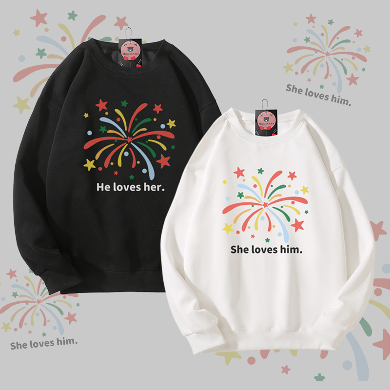 MODAKAWA Fireworks Graphic Unisex Sweatshirt - image 1
