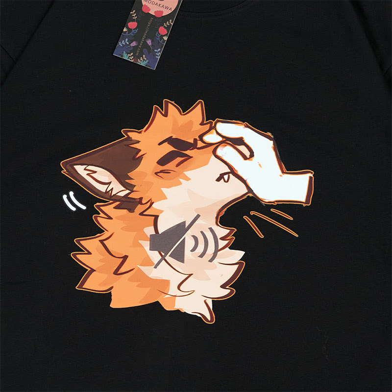 MODAKAWA X atka "Shhh" Fox Graphic Cotton-Blend Hoodie - image 2
